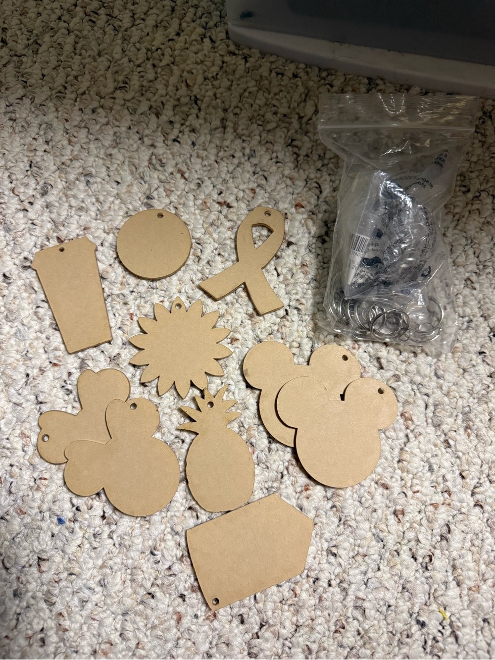 10 acrylic blanks with hardware